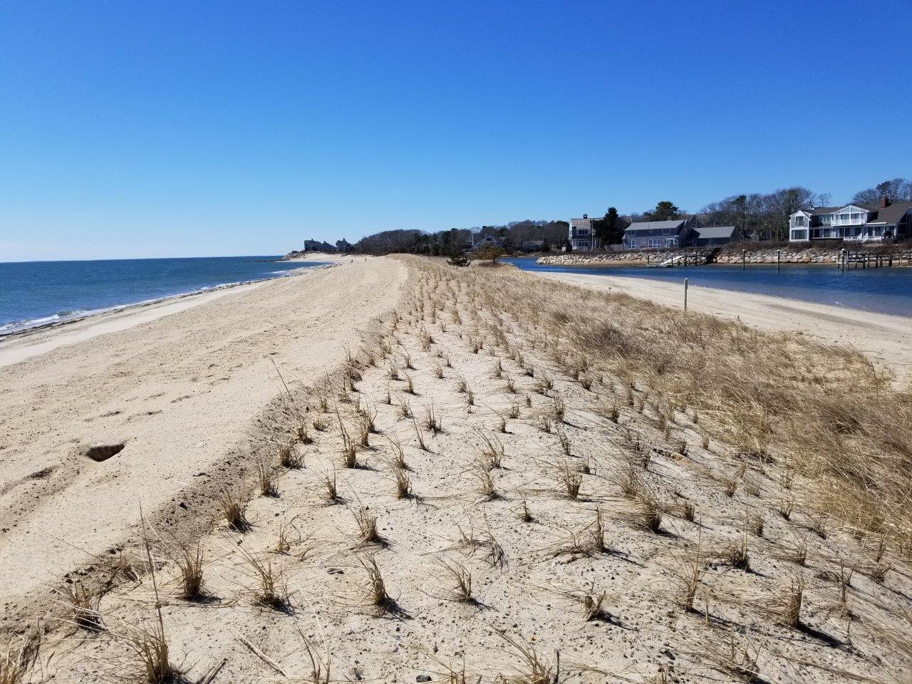 7,000 cubic yards of trucked sand and another 5,500 dubic yards of dredged sand after the March nor'easters.